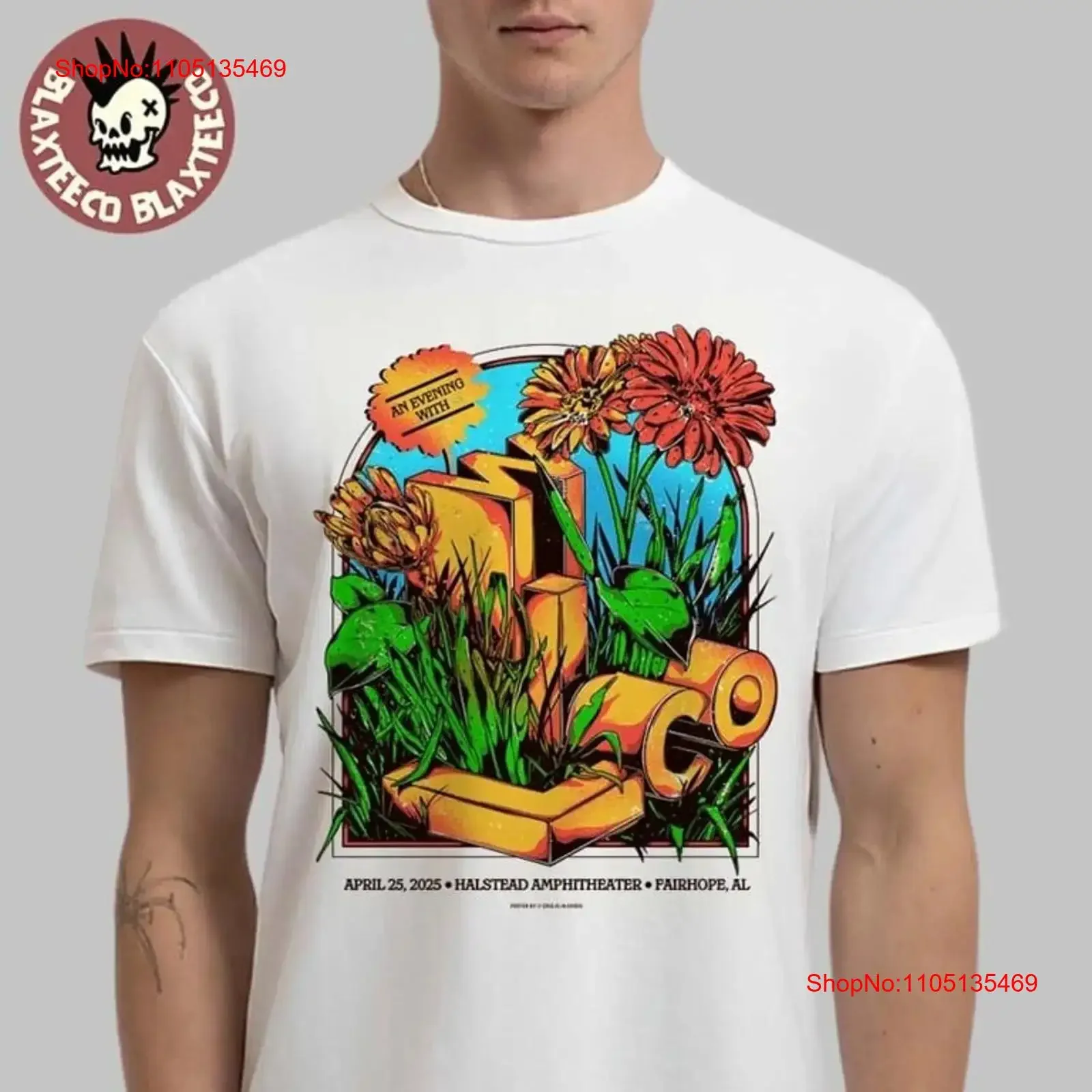 Wilco Fairhope AL April 25 2025 Halstead Amphitheater Poster T Shirt vintage Washed fashion streetwear Breathable graphic Soft