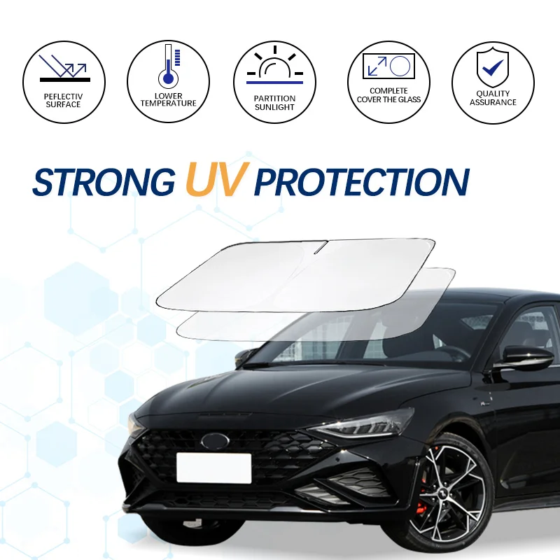 

Windshield Sun Shade For Hyundai Lafesta Sunshade Sun Visor Protector Foldable Blocks UV Rays Keep Your Car Cooler