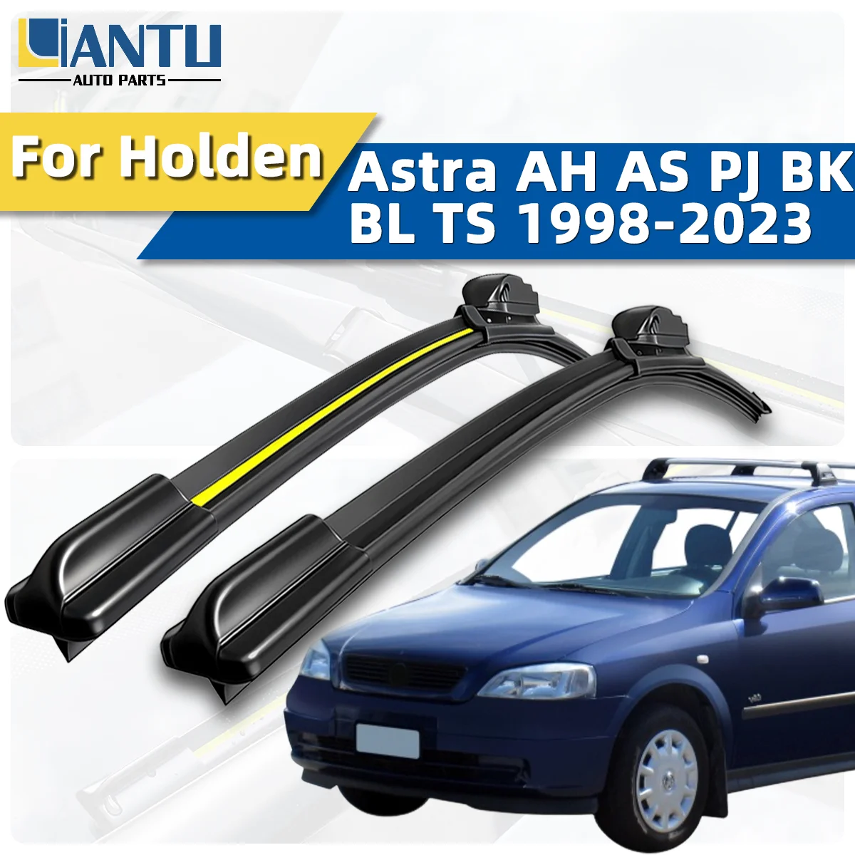 2 Stück Frontscheibenwischer passend für Holden Astra AH AS PJ BK BL TS 1998-2023 Auto-Wischerblätter Premium-Zubehör Geräuscharmer Betrieb