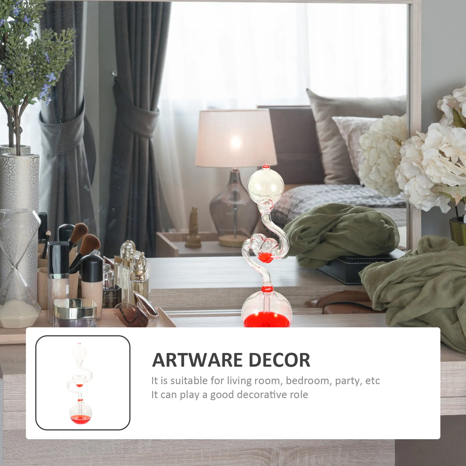 

Artware Decor Heartwarming Glass Craft Decoration for Living Room Desktop Valentine Decorative Household Accessory