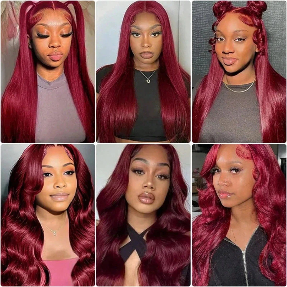 34 Inch 99J Burgundy Lace Front Wigs Human Hair 250%Density Glueless Pre Plucked 13x4 HD Transparent Burgundy Wig Human Hair