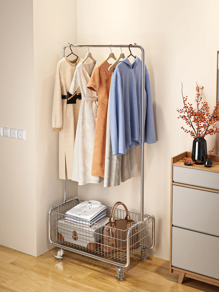 

Hanger floor-to-ceiling bedroom overnight clothes storage hat light luxury mobile home