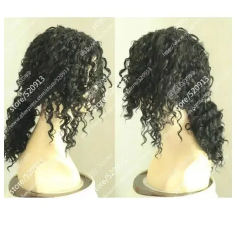 Michael Jackson/Rambut Hitam Sekrup Hitam, Wig Kuncir Rambut Pendek