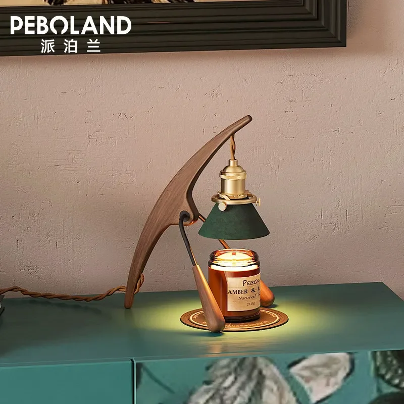 Black walnut wood fragrance incense melting wax lamp melting candle lamp gift expanding fragrance timed temperature adjustment