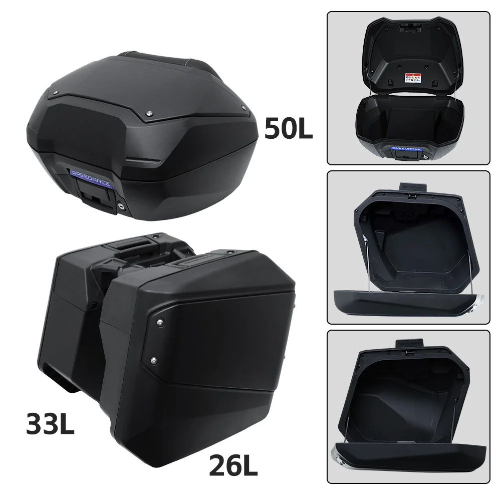 SPeedance Fit for Honda NSS750,  Luggage  Side & Tail Boxes, Damage-Free Mount, Quick Release & Install, Waterproof