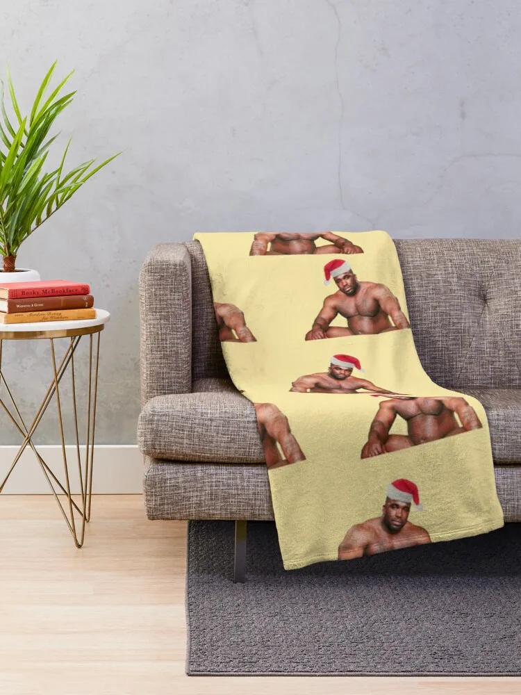 Santa Hat Barry Wood Christmas Pattern Throw Blanket Polar blanket Flannels Blanket