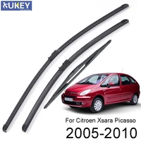 Xukey Kit de limpiaparabrisas delantero y trasero para Citroen Xsara Picasso 2005 2006 2007 2008 2009 2010 26 ""26"" 16""