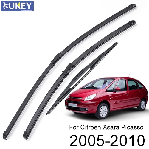 Xukey Kit de limpiaparabrisas delantero y trasero para Citroen Xsara Picasso 2005 2006 2007 2008 2009 2010 26 ""26"" 16""