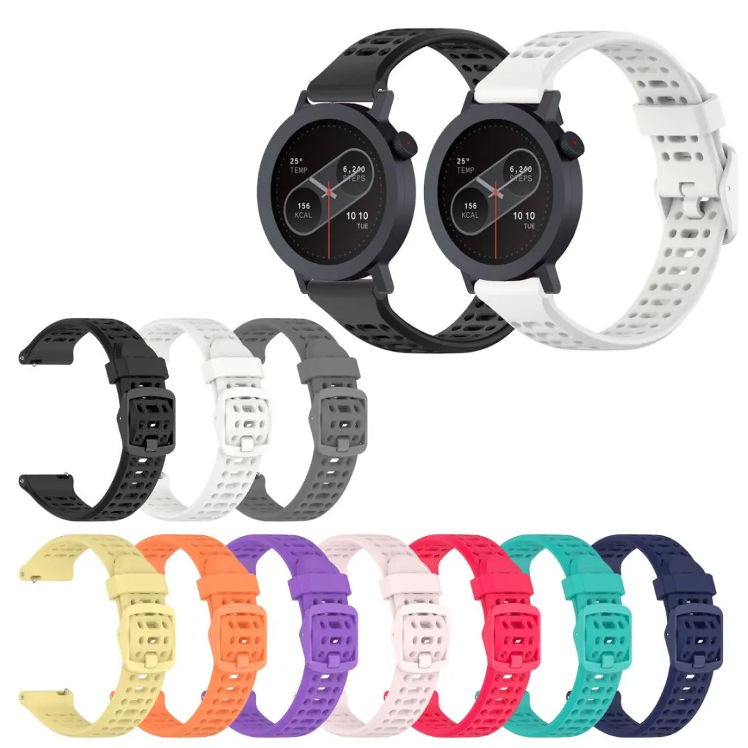 حزام ساعة من السيليكون قابل للتنفس 22 ملم لساعة CMF Pro/Watch Pro 2/Realme Watch 3/2/2Pro/S/Spro