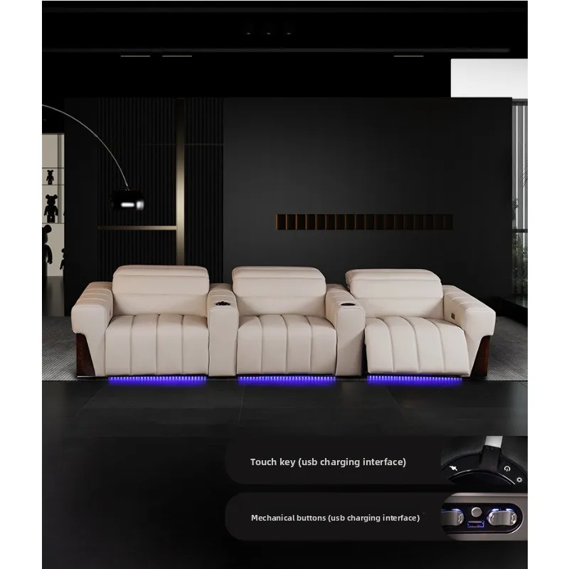 2026 villa home theater sofa, electric audio and video room viewing seat intelligent control
