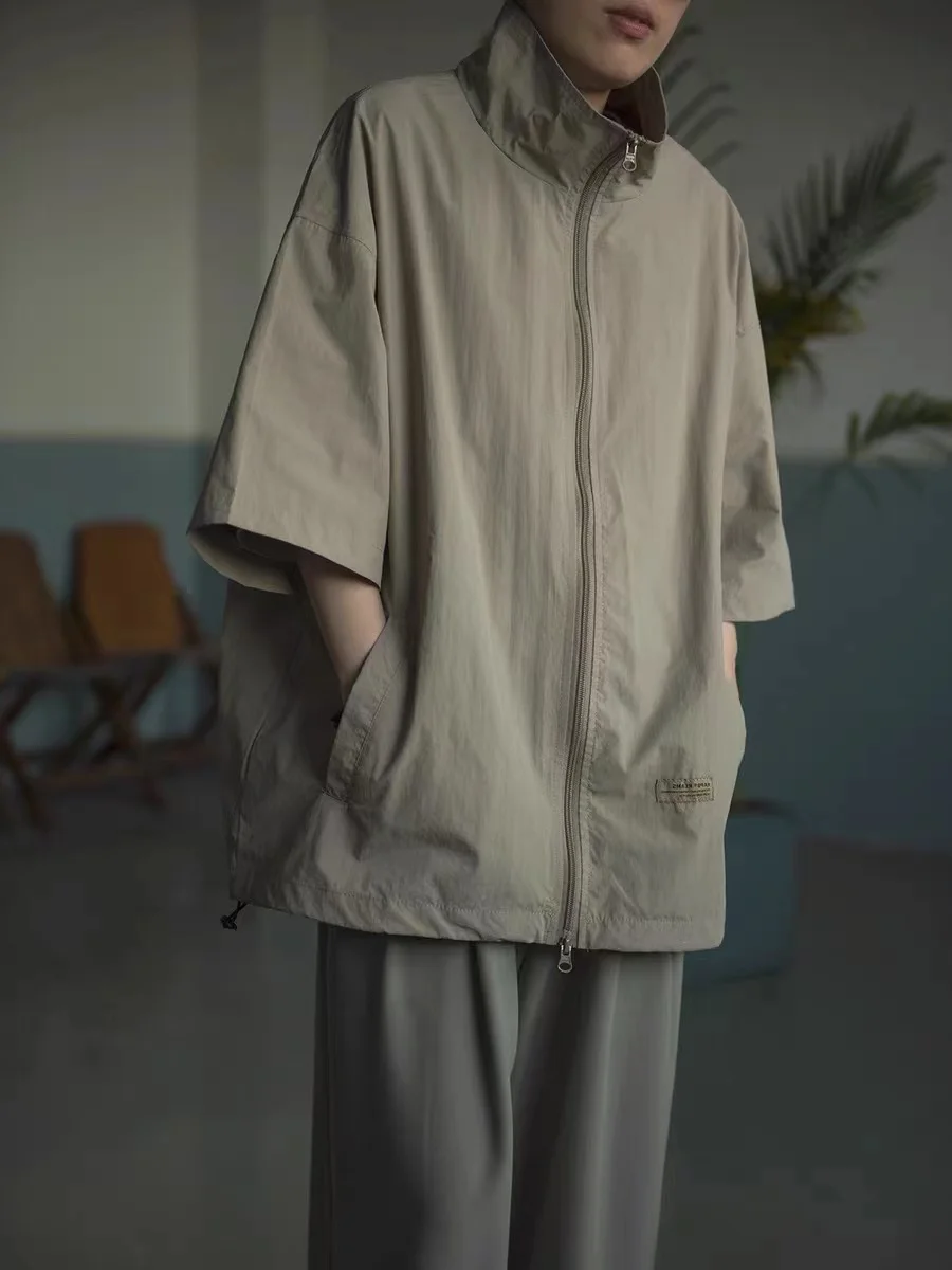 

Мужская функциональная спецодежда на молнии irt Breathable Spor Japanese Sle, летняя функциональная рабочая одежда, однотонный дизайн, свободная посадка