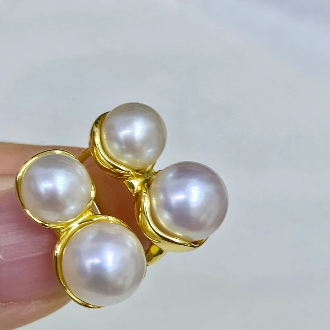 Wholesale 925 Sterling Silver Earrings Mount Findings Settings Base Mounting Parts Accessory for 6-8mm Pearls 5 pairs/lot