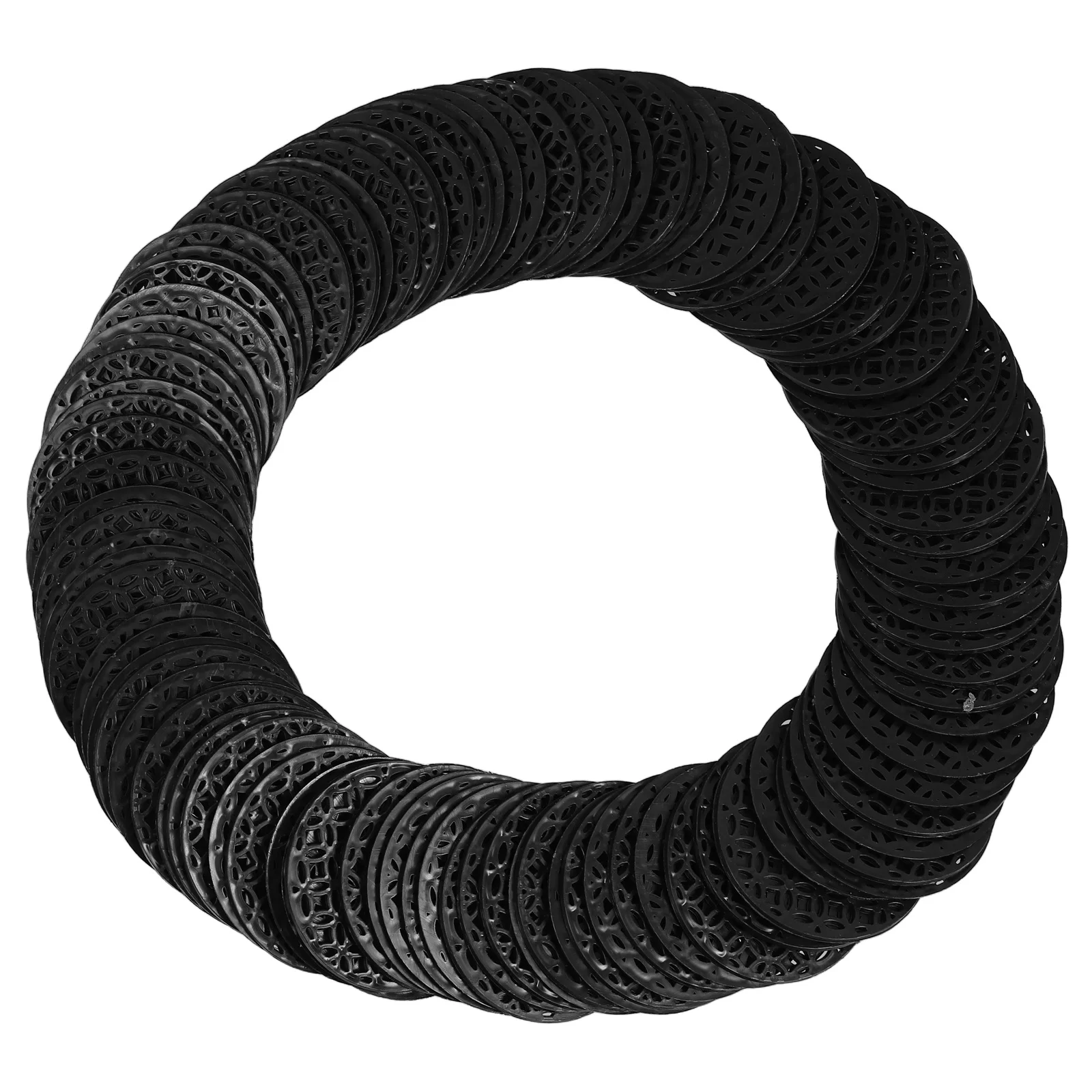 

100pcs Flower Pot Drainage Mesh Pads Round Plastic Grid For Bonsai Succulents Nursery Soil Loss Prevention Enhanced Drainage In