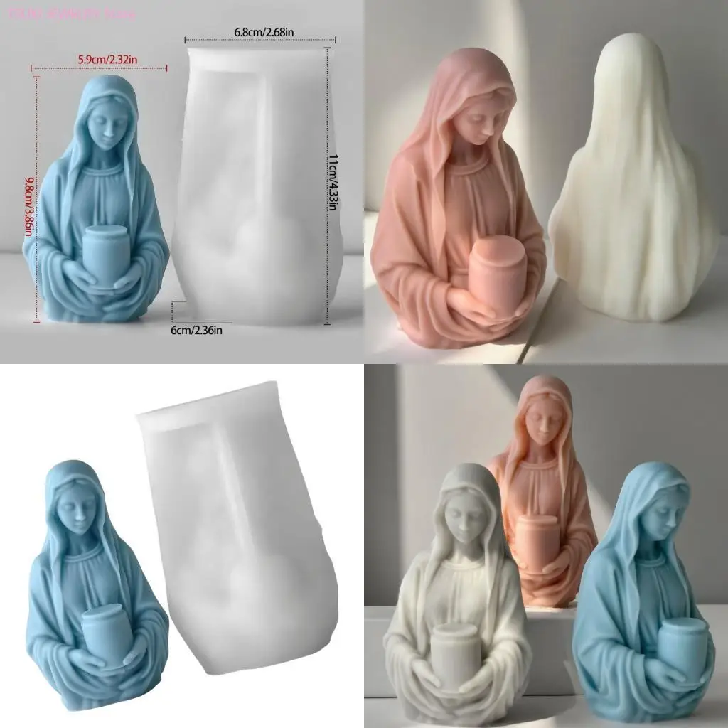 

62KE Silicone Portrait Mold Easy Releasing Design Perfect for Wax Resin Art Projects