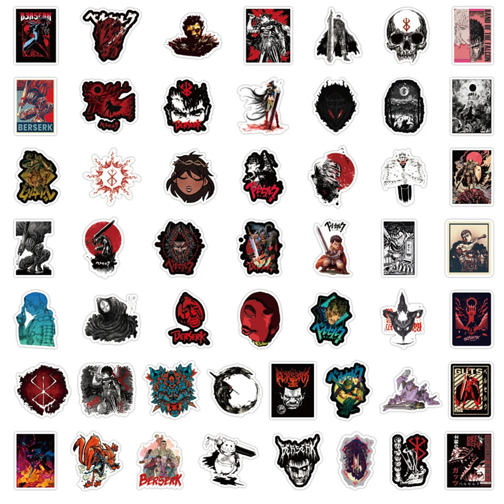 10/30/50/100PCS Classic Anime Berserk Stickers Graffiti Decals Kids Toy Gift DIY Laptop Suitcase Motorcycle Skateboard Sticker