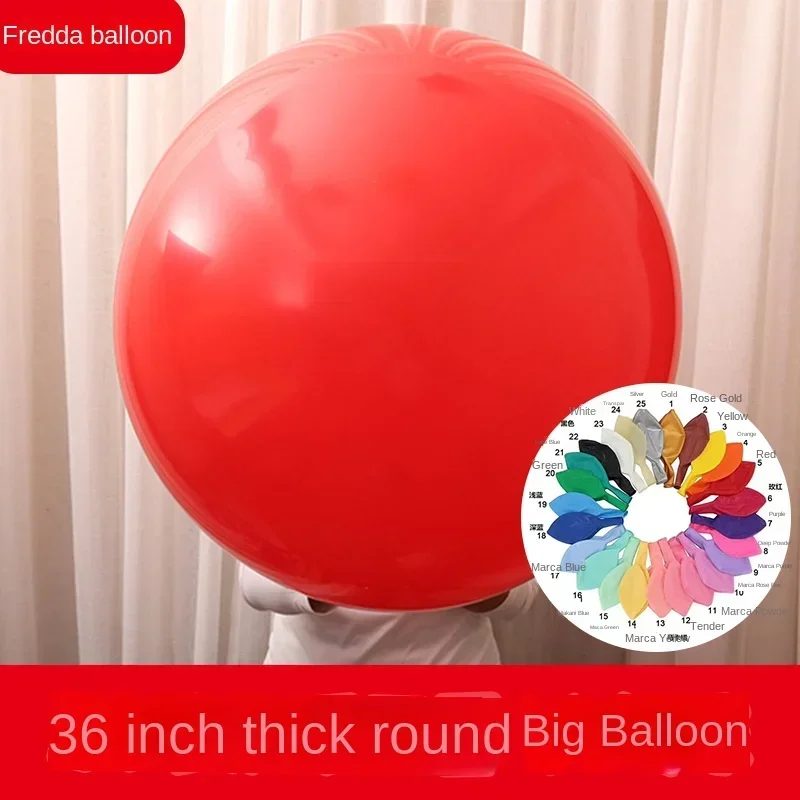 Thickened Explosion-proof Large-size Round 36-inch Balloon Oversized Park Wedding Layout Balloon Birthday Balloon Layout