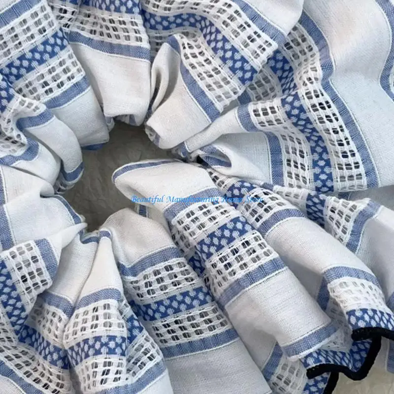 

E56A Multilayer Striped Hair Scrunchies Thick Updos Largesized Hair Scrunchy Elegant Hair Rope Scrunchy Women Ponytail Tie