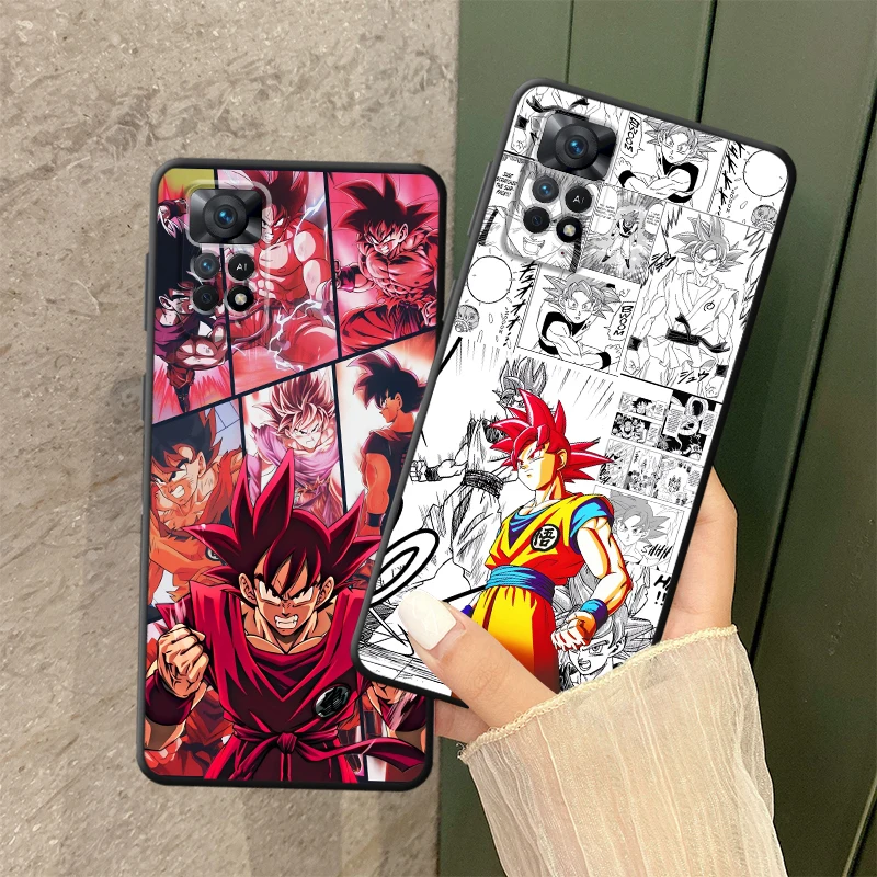 حافظة لهاتف Xiaomi Redmi Note 10S 11s 12s 9S 9 10 11 12 Pro 7 8 13 14 Pro Plus غطاء هاتف ناعم أسود كرات التنين