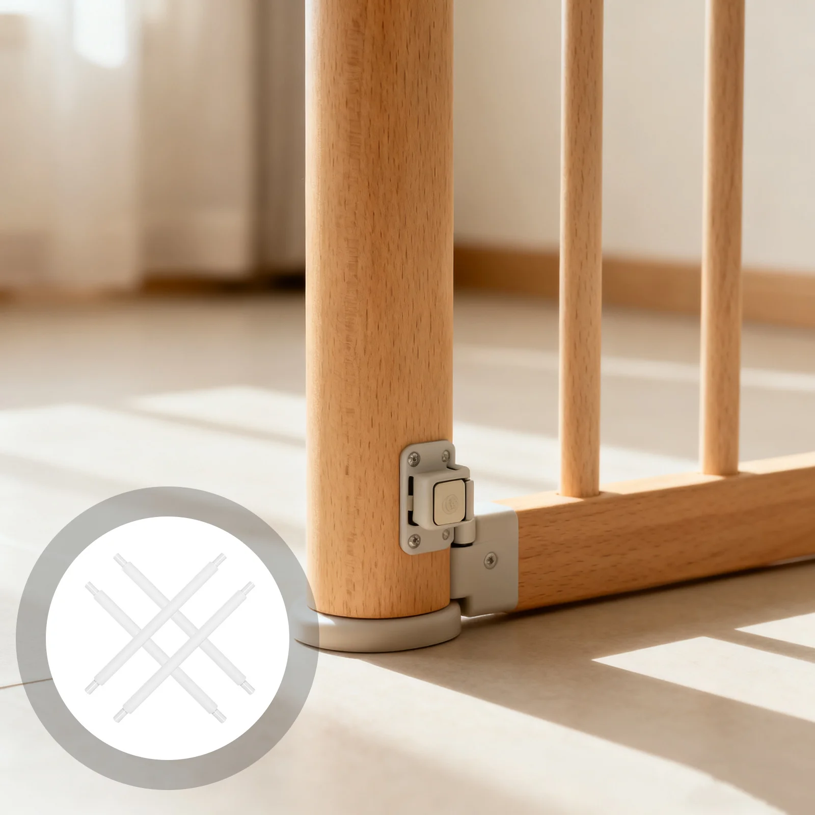 4 قطعة روضة الرضع استبدال أنابيب 22.79 ''الفولاذ المقاوم للصدأ دعم قضبان لسلامة الطفل سياج روضة الإطار الملحقات #1