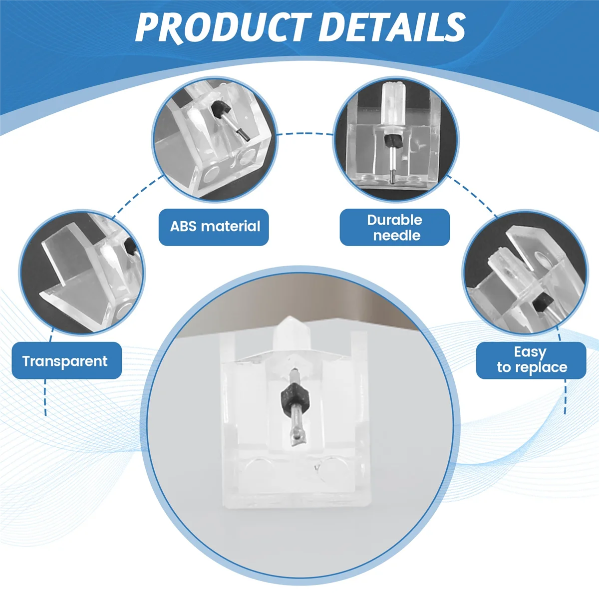 SMIEA استبدال القلم لسانيو ST55D ST29D ST57D Goldring إيلان إلكترا LP الفونوغراف القرص الدوار الملحقات شفافة