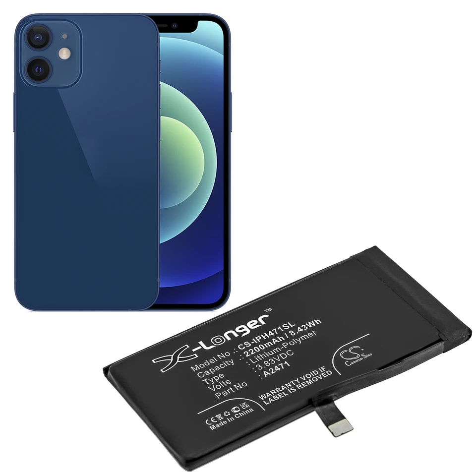 Batería Cameron Sino 3.83V 2200mAh/2550mAh A2471 para Apple iPhone 12 Mini + Kit de Herramientas