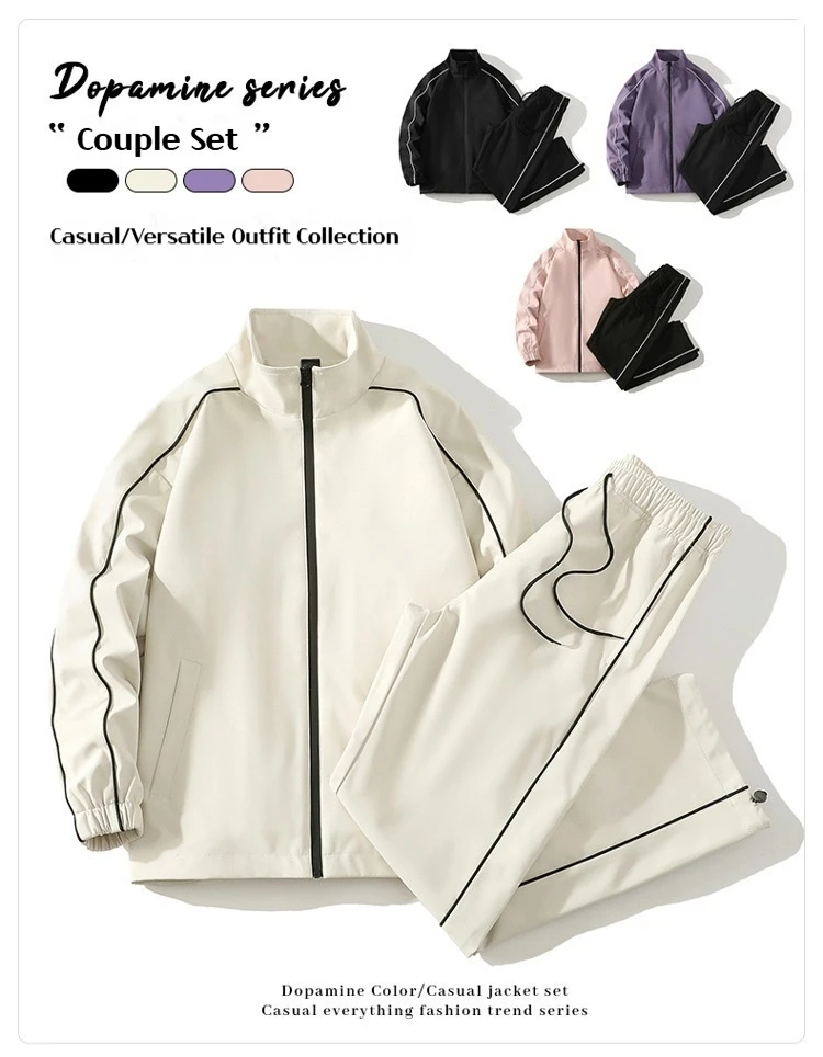 

Outdoor Leisure Sports Couple Set Men's Waterproof and Windproof Jacket Teenage Couple Two-piece Set Trendy Clothing Fishing