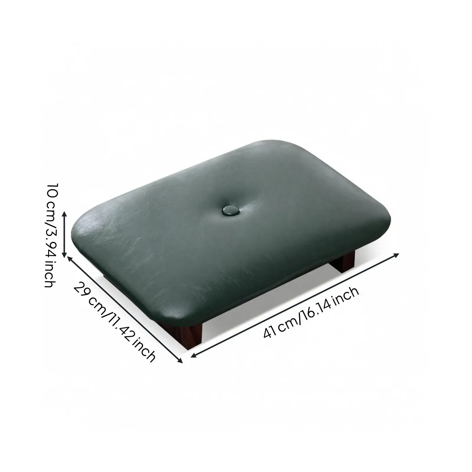 Low-Profile Footstool Cushioned Rectangular Footstool Tufted Foot Stool for Office Workers, Gaming Hobbyists, Living Room