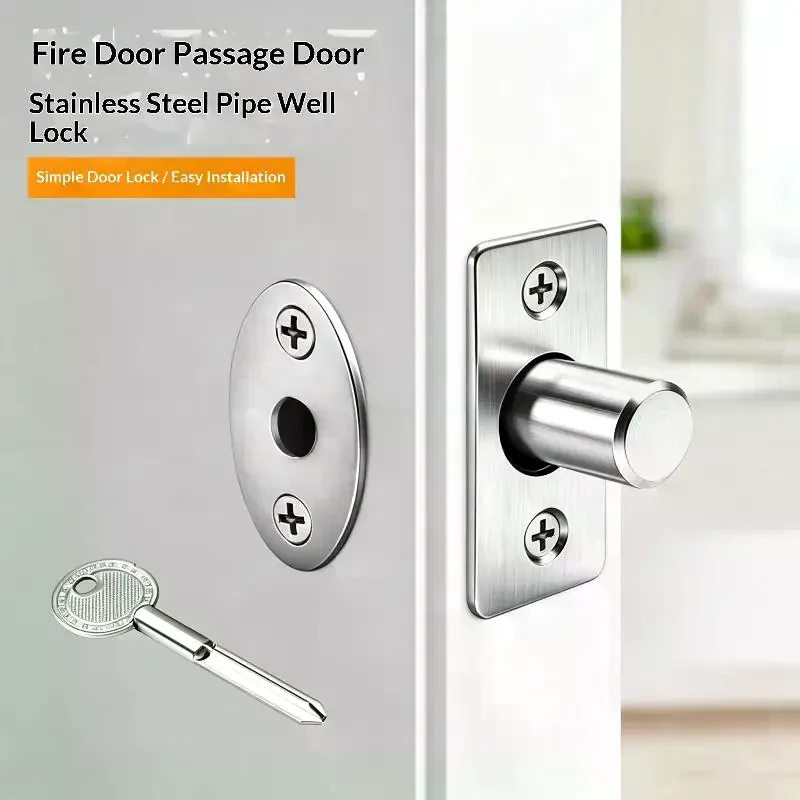 Hidden Tube Well Lock Simple Installation for Concealed Door Fire Door Fire Pipe Well Lock Channel Rarelock