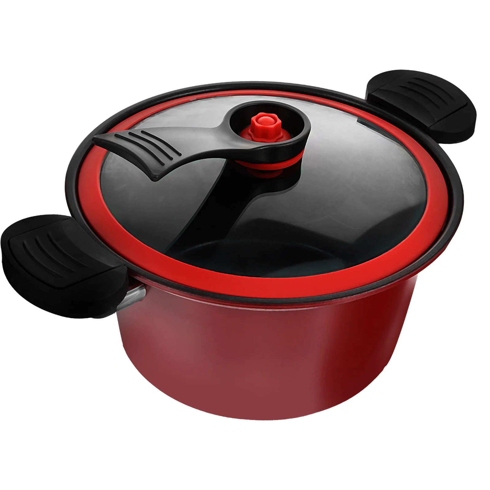 Micro Pressure Cooker Low Pot Household Saucepan Meat Stew Stainless Steel Portable Kitchenware Vegetable Soup