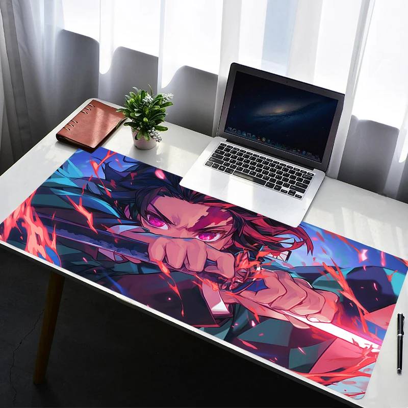 

Mouse Pad Laptop Non Slip Extended Desktop Mouse Mat PC Anime HD D-demon Slayer Tanjiro Keyboard Pad Gaming Accessories Mousepad