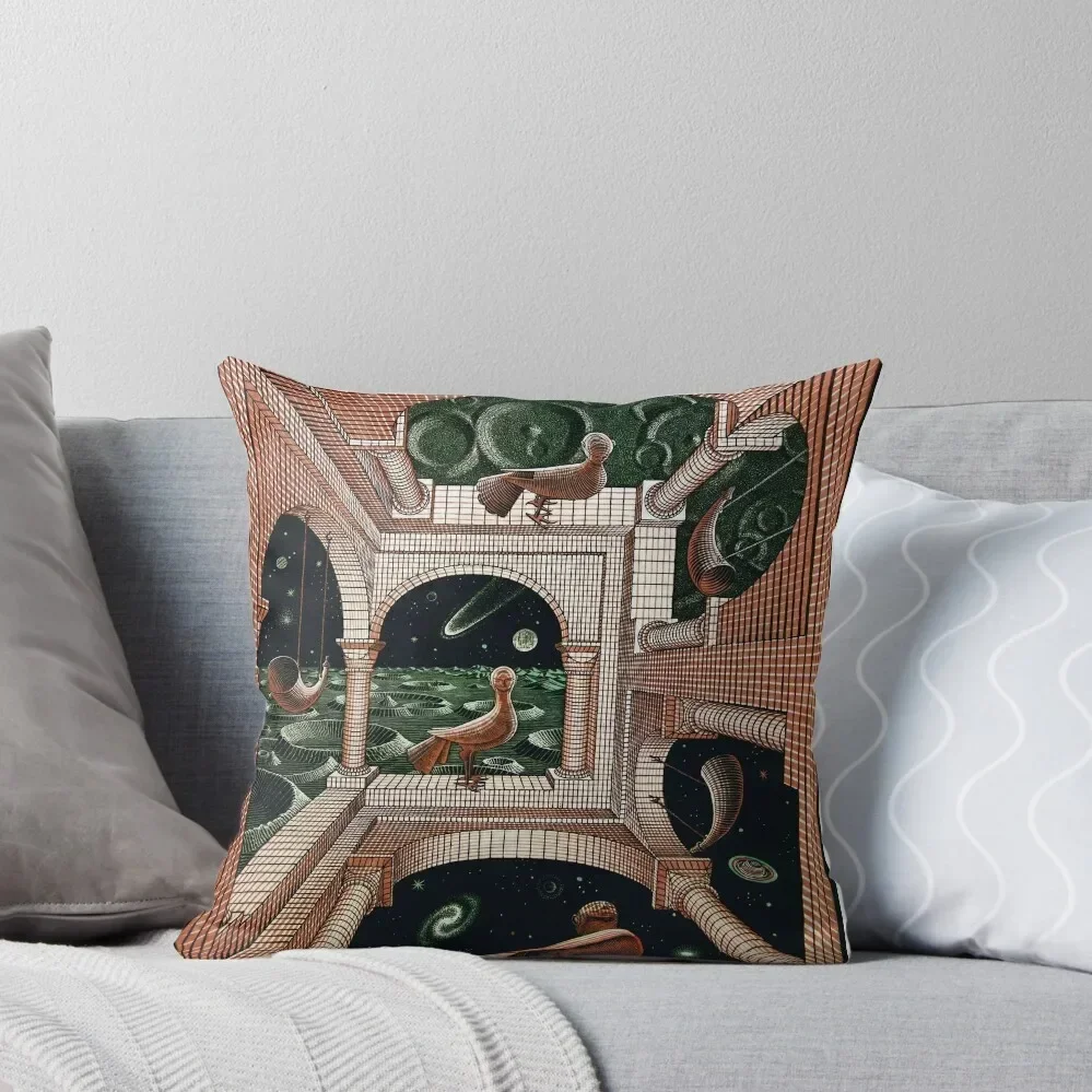 

Another World II by M. C. Escher Throw Pillow Couch Pillows pillow cover christmas pillow