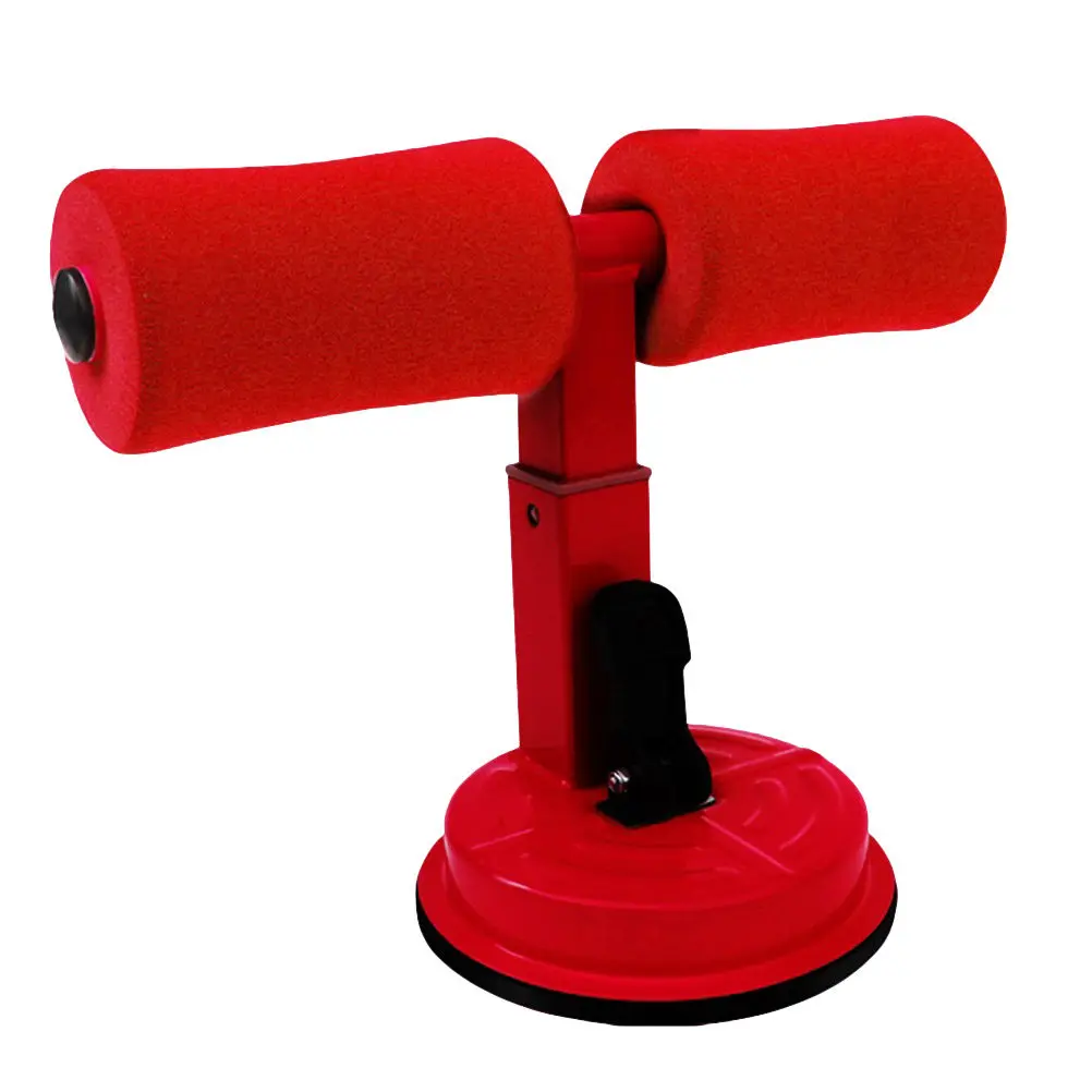 

Устройство для поддержки при выполнении приседаний с присоской 12 см, регулируемое по высоте в 3 уровнях, фитнес-тренажер для домашних тренировок пресса, красный