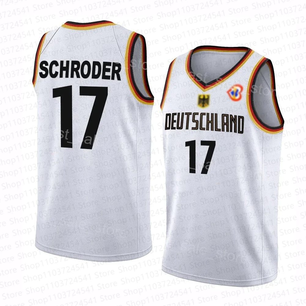 23/24 New Arrivals German Basketball German Dennis Schröder Basketball Jersey Vest Boy Basketball Training Jersey Set