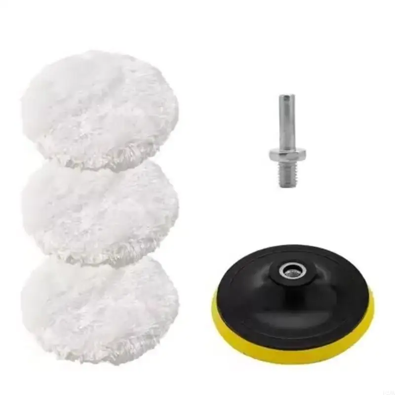 U2JA Pack of 5 High Efficiency Polishing Pads Automotive Polishing Pads Wool Polishing Pads Upgrades for Car & Motorcycles