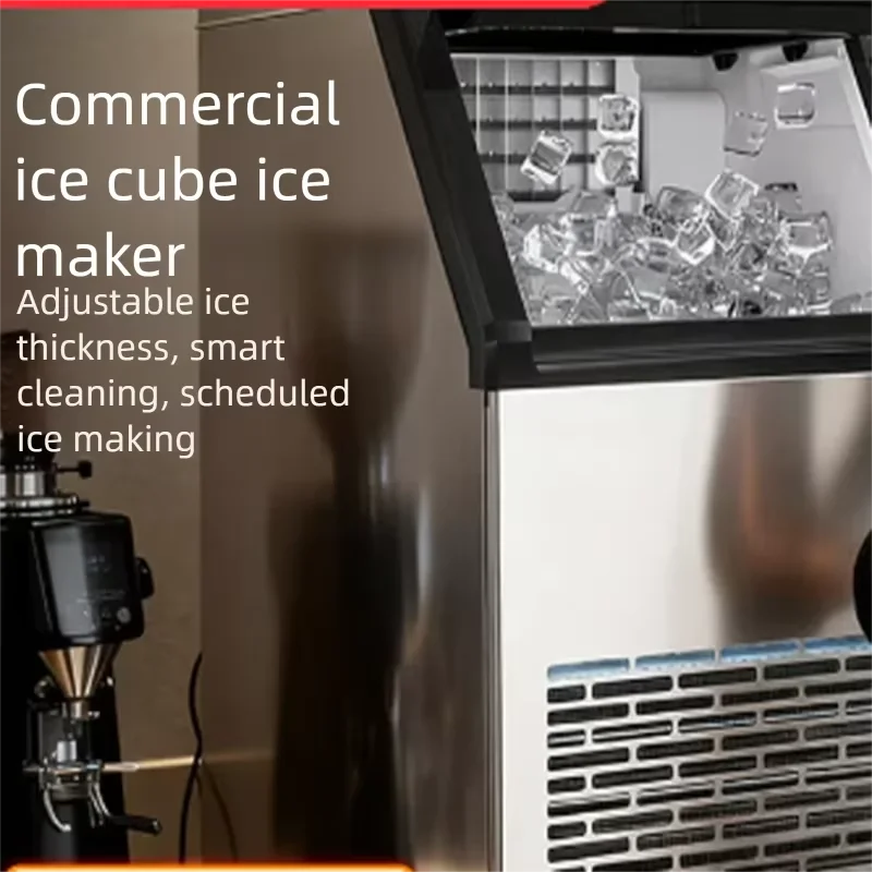 Commercial Ice Machine Fully Automatic Milk Tea Shop bar KTV Small Cube Ice Machine