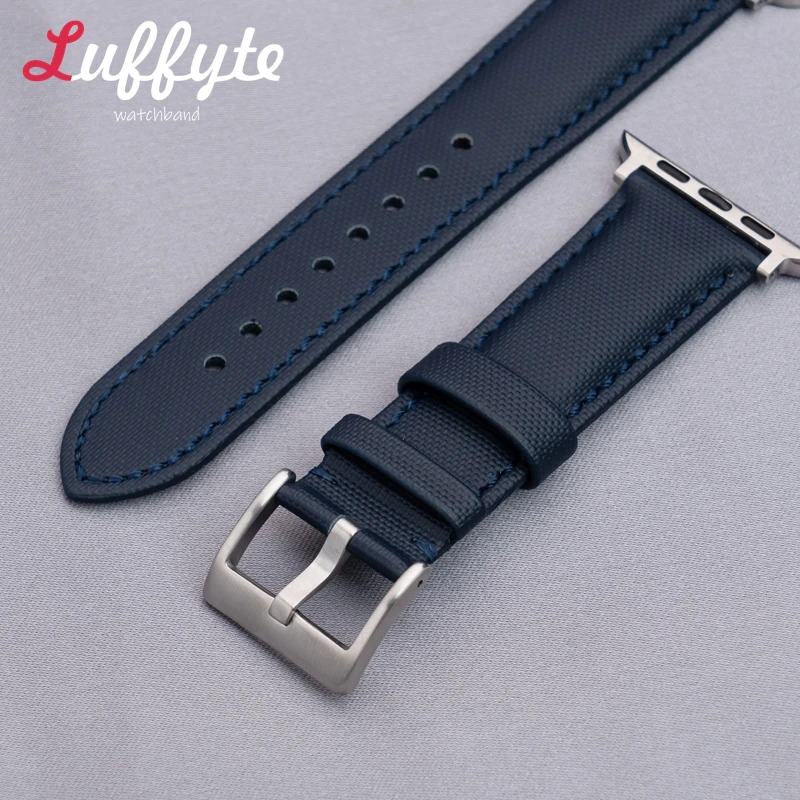 High Quality Sailcloth Watch Strap For Apple Watch 1-10 Ultra SE 2 Bracelet For iWatch 38 40 41 42 44 45 46 49mm Wristband