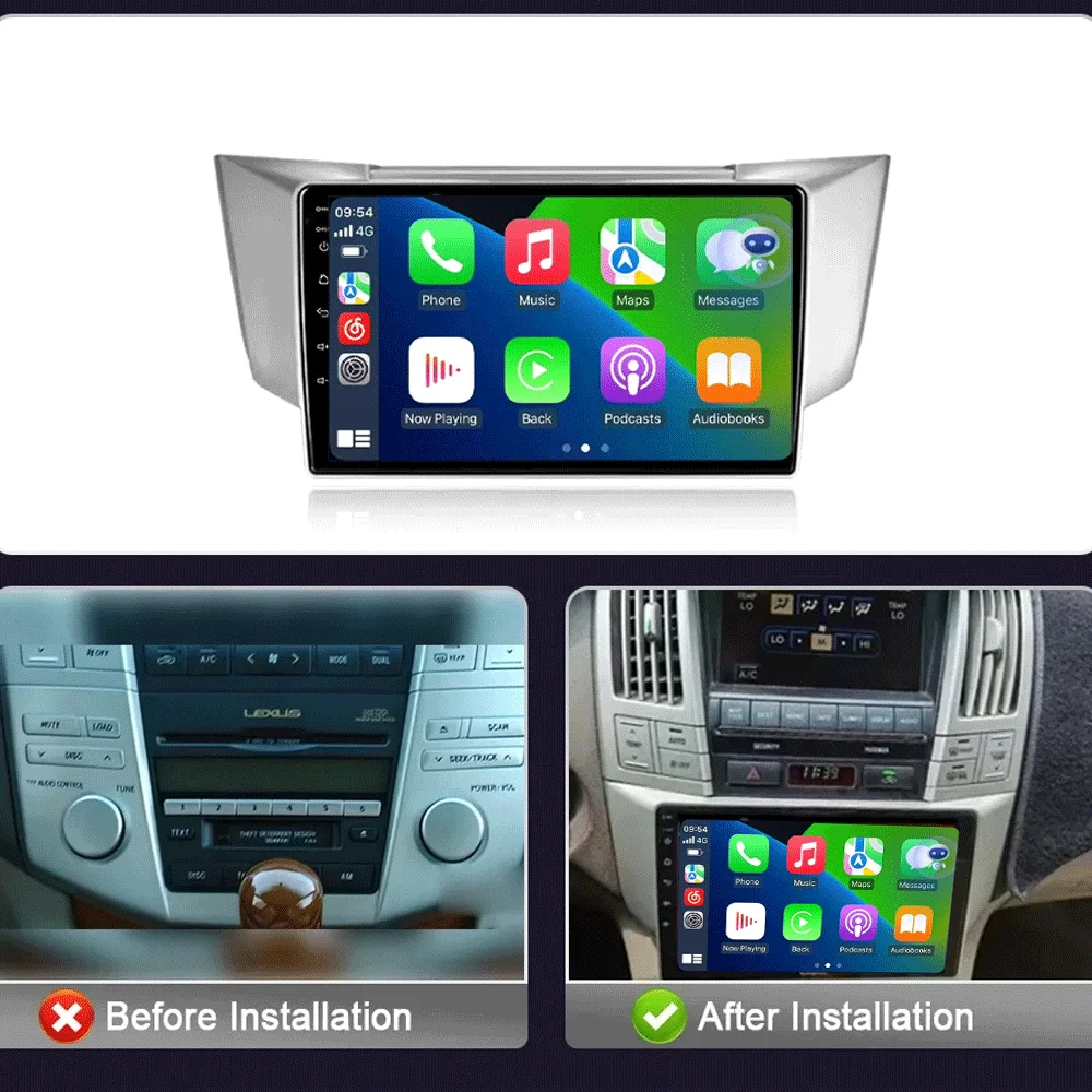 Android15 For Lexus RX300 RX330 RX350 RX400H II 2003 - 2009 For Toyota Harrier XU30 II 2 2003 - 2013 Car Radio Multimedia Video