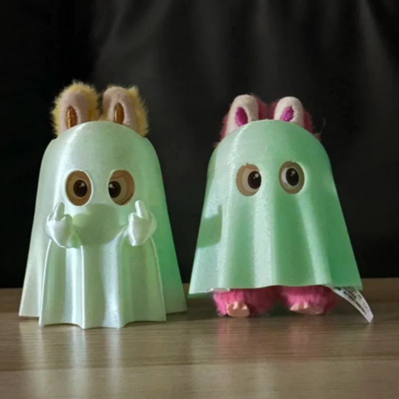 

Ткань для Labubu Одежда 4.0 Ghost Outfit Glow In The Dark - Тигр и Коала Хэллоуин Костюм Аксессуары Кукла Только Ткань Без Куклы