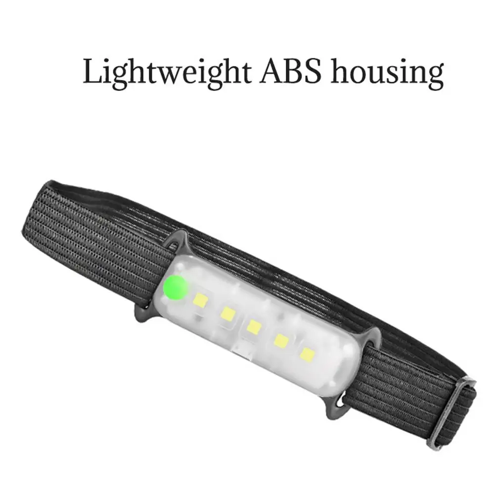 New COB LED Headlamp Portable Mini Headlight Built-in Battery Flash Light USB Rechargeable Torch Lantern Camping Lamp Flashlight