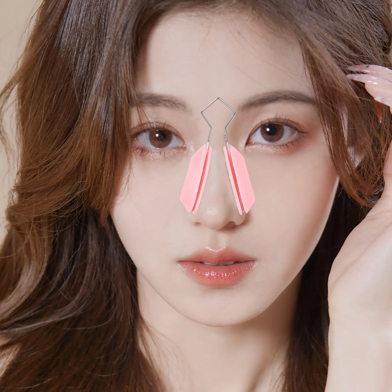 Silicone Shaper Clip Pink Adjustable Nose Lifting Wing Reduction Slimming Tool Smaller Nose Beauty Device Face Sculpting Tool