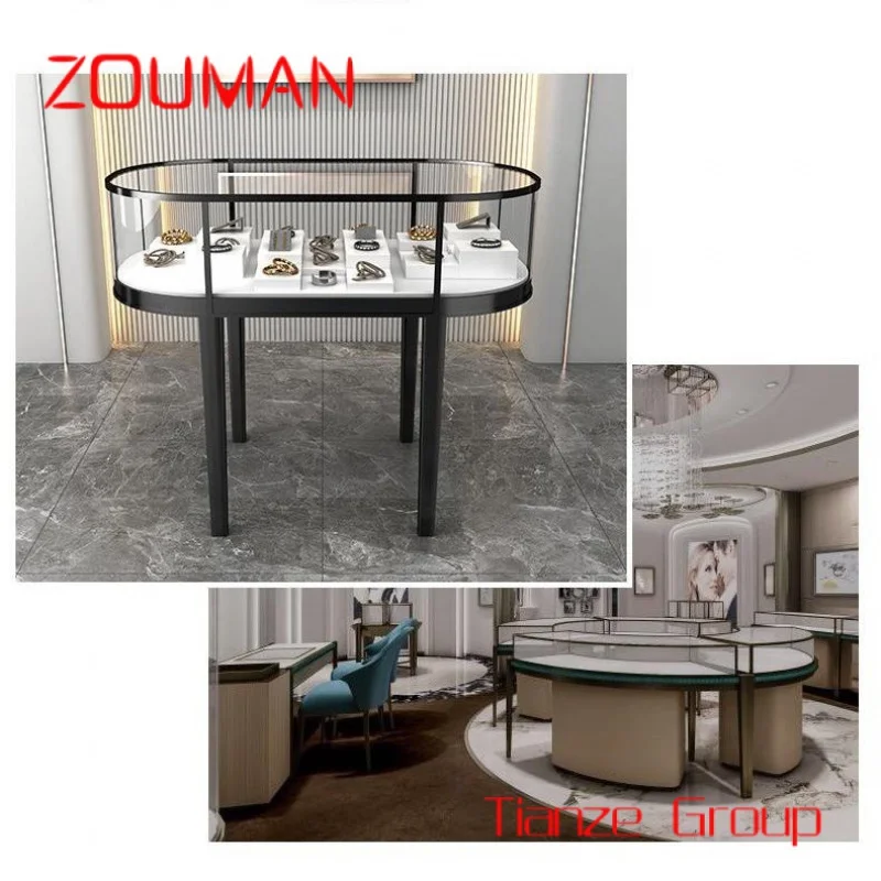 Moderne Luxus dekoration Schmuck Showroom Counter Design Innen vitrine Schmuck Vitrine