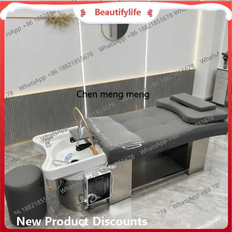 

Discounts Hair salon Shampoo bed Flush bed Beauty salon Water circulation Fumigation head treatment bed Stainless steel ceramic