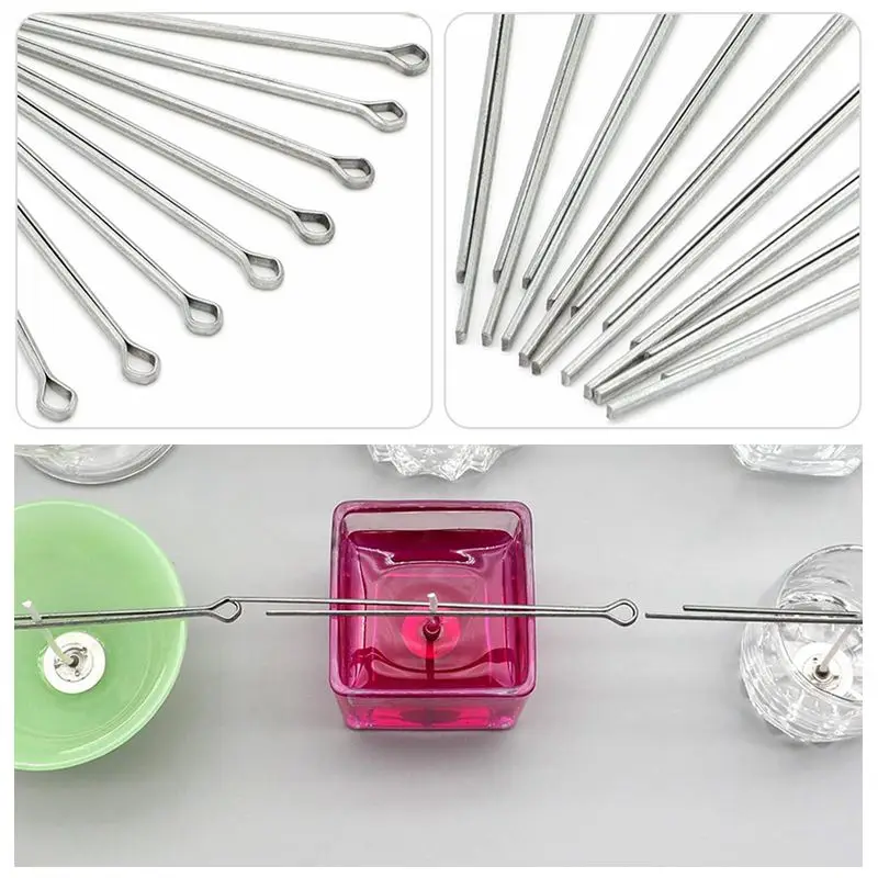 3/5/7/10 szt. Metalowy rdzeń woskowy klipsy mocujące ze stali nierdzewnej knot środkowy uchwyt DIY świeca zapachowa akcesoria do rękodzieła do aromaterapii