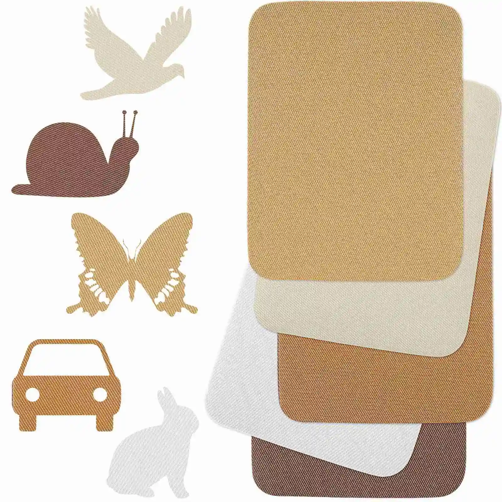 

A23P 30Pcs 3.8 X 5 Inches Fabric Iron-On Patches Iron On Mending Fabric Inside Or Outside Clothing Repair Patch For Pants