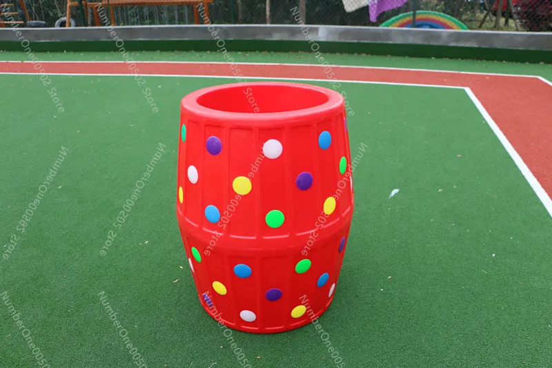 

Children's color drill hole beer barrel toys kindergarten large rollers outdoor toys Sensory integration training