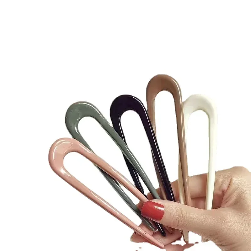 Retro Simple U Shape Hair Clips  Women Girls Hair Sticks Bride Hair Styling  Accessories  Metal  Plastic Barrettes  Accessories