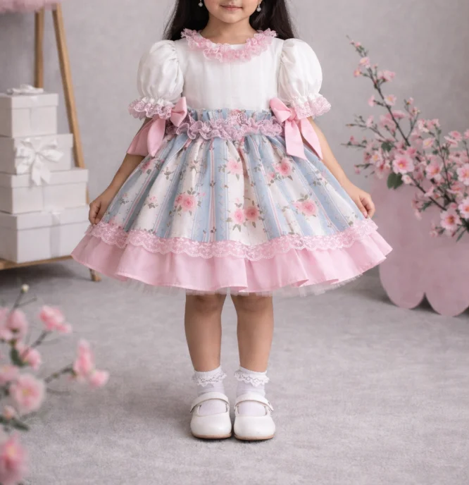 0-12Y Baby Girl Summer Rose Fl - Photography Vintage Style recension och pris