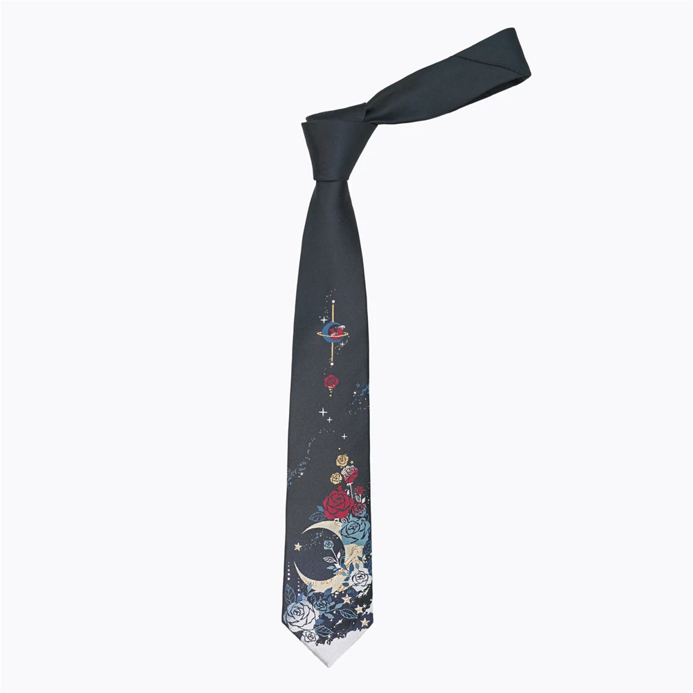 Anime Moon Rose Fox Cosplay Ties Harajuku Lolita Men Women Lovers Red Bow Tie Xmas Gift Prop Clothing Accessories