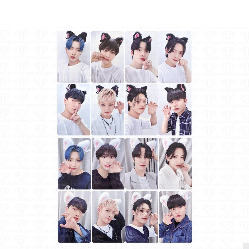 8Pcs/Set KPOP ATEEZ THE WORLD EP.2 OUTLAW Makestar Card Photocards San Wooyoung Jongho Selfie Lomo Cards Fans Collection Gifts