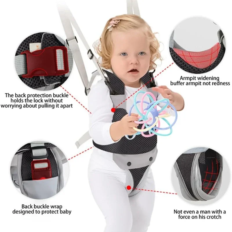 Baby Walking Harness Handheld Baby Walker Assistant Belt Adjustable Toddler Infant Walker Safety Harnesses Walking Learning Help